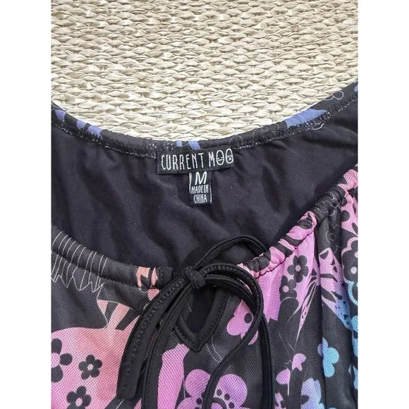 Current Mood Y2K Dress Goth Festival Baby Doll Psychedelic Mushrooms M - Picture 7 of 9